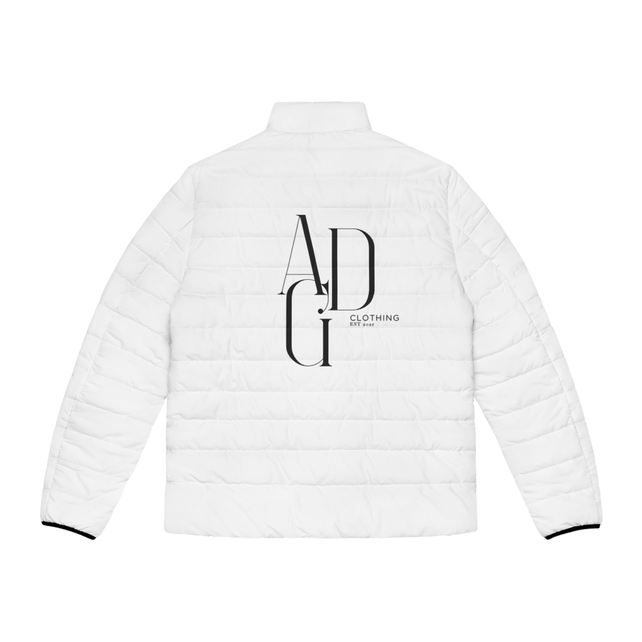 Puffer Jacket — ADG Logo Men's Winter Coat