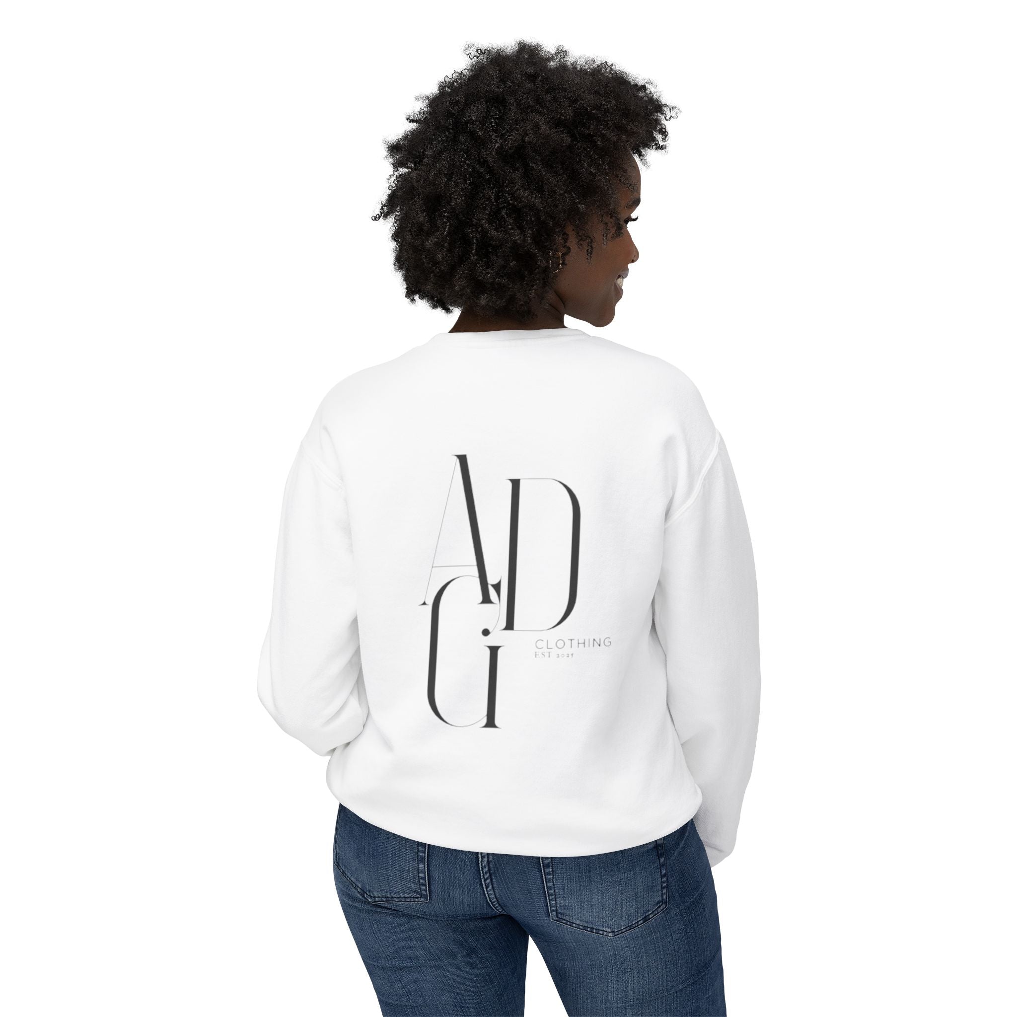 ADG Logo Crewneck Sweatshirt — Lightweight Casual Pullover