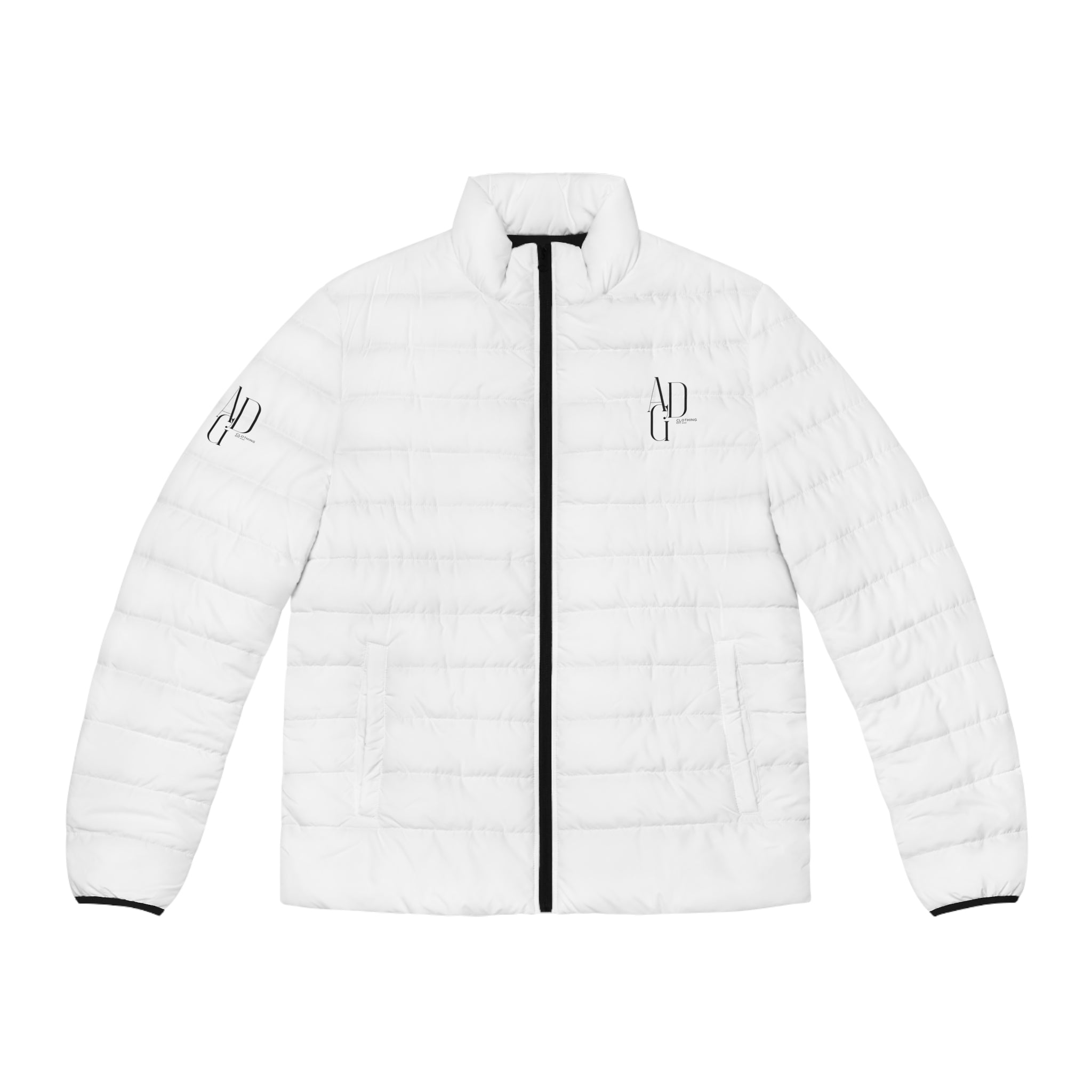 Puffer Jacket — ADG Logo Men's Winter Coat