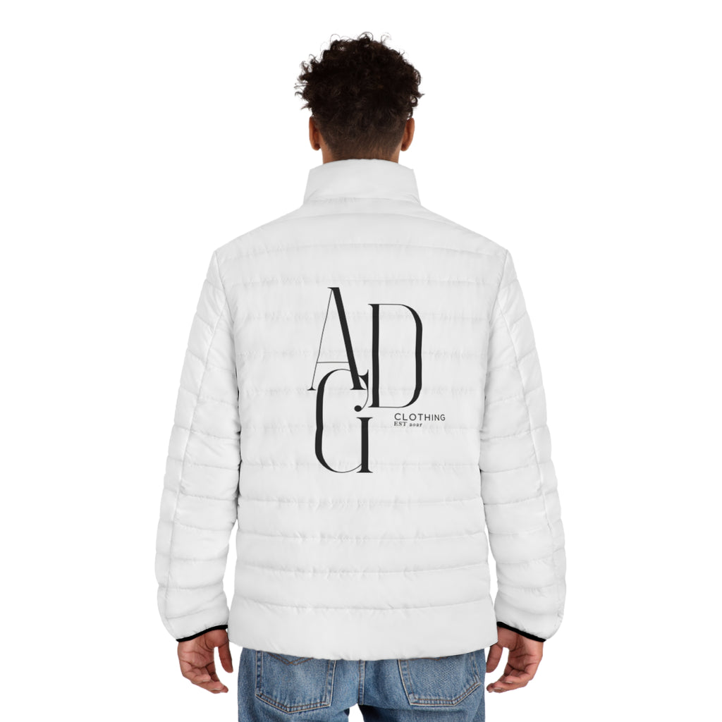 Puffer Jacket — ADG Logo Men's Winter Coat