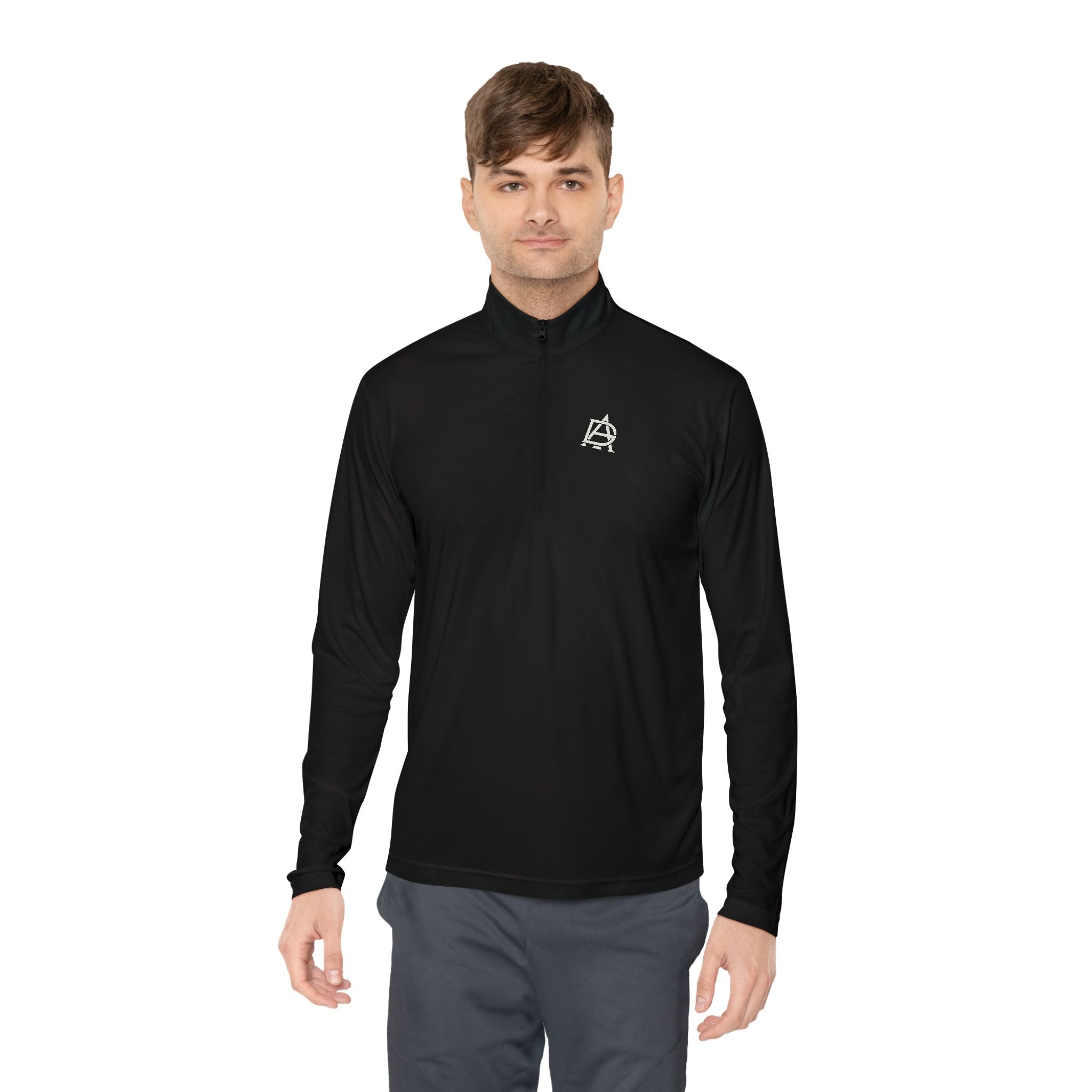 Quarter-Zip Pullover with Monogram Logo